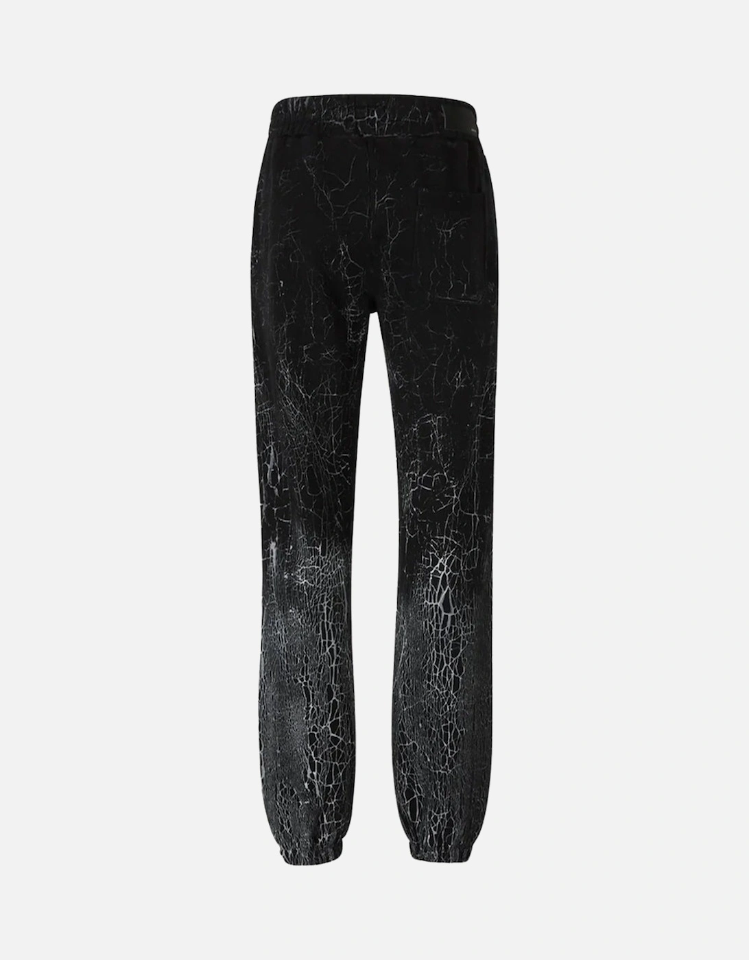 Men's Amiri Cracked Dye Logo Black Sweat Pants - Size: 35/34/32