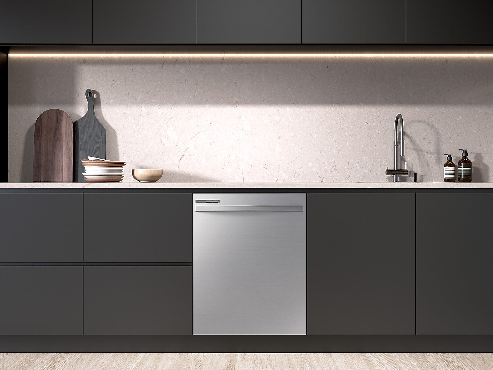 Fingerprint Resistant 53 dBA Dishwasher with Height-Adjustable Rack in Silver(DW80CG4021SRAA)