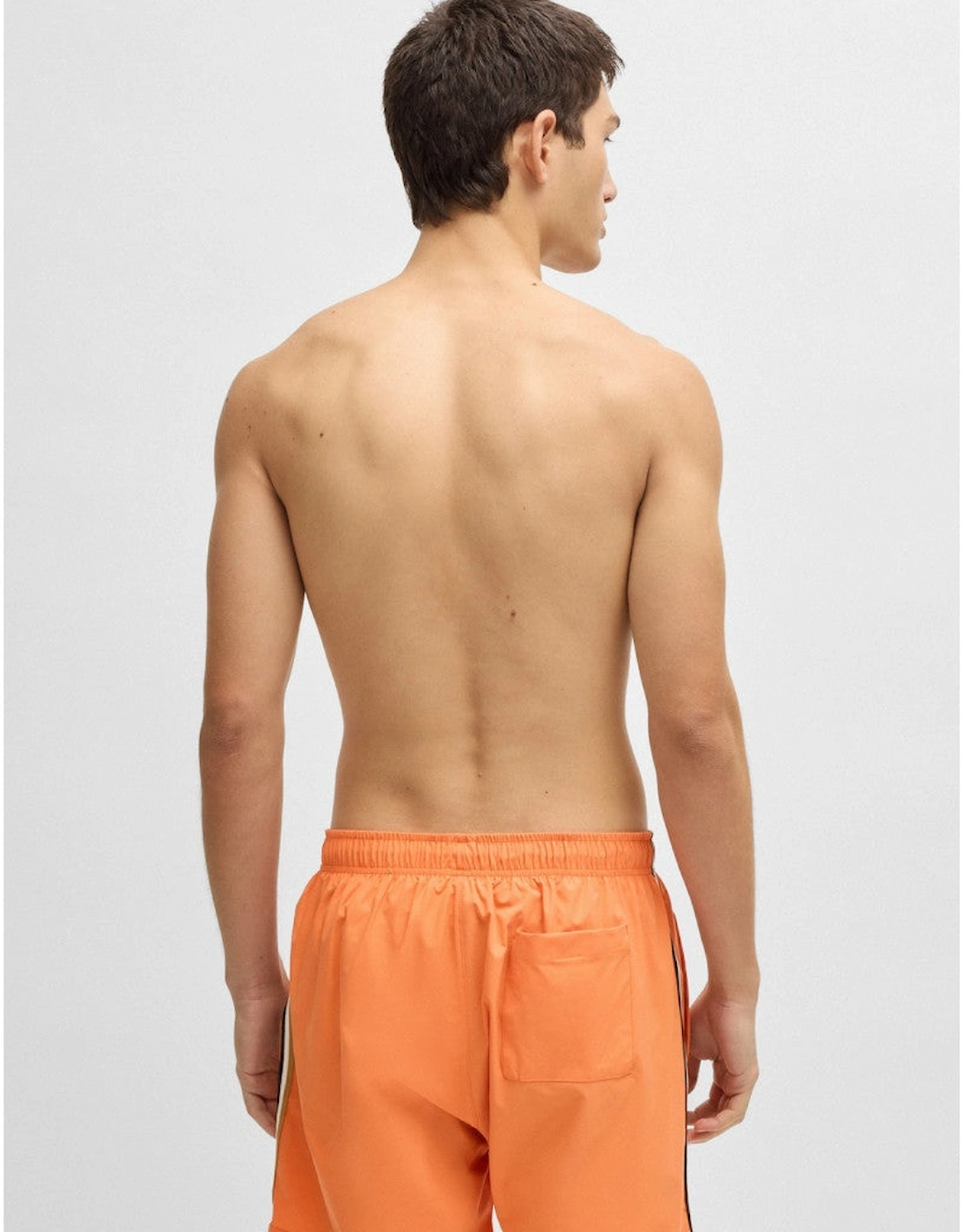 Men's BOSS Black Iconic Swim Shorts S1-25 823 Bright Orange - Size: 44/32