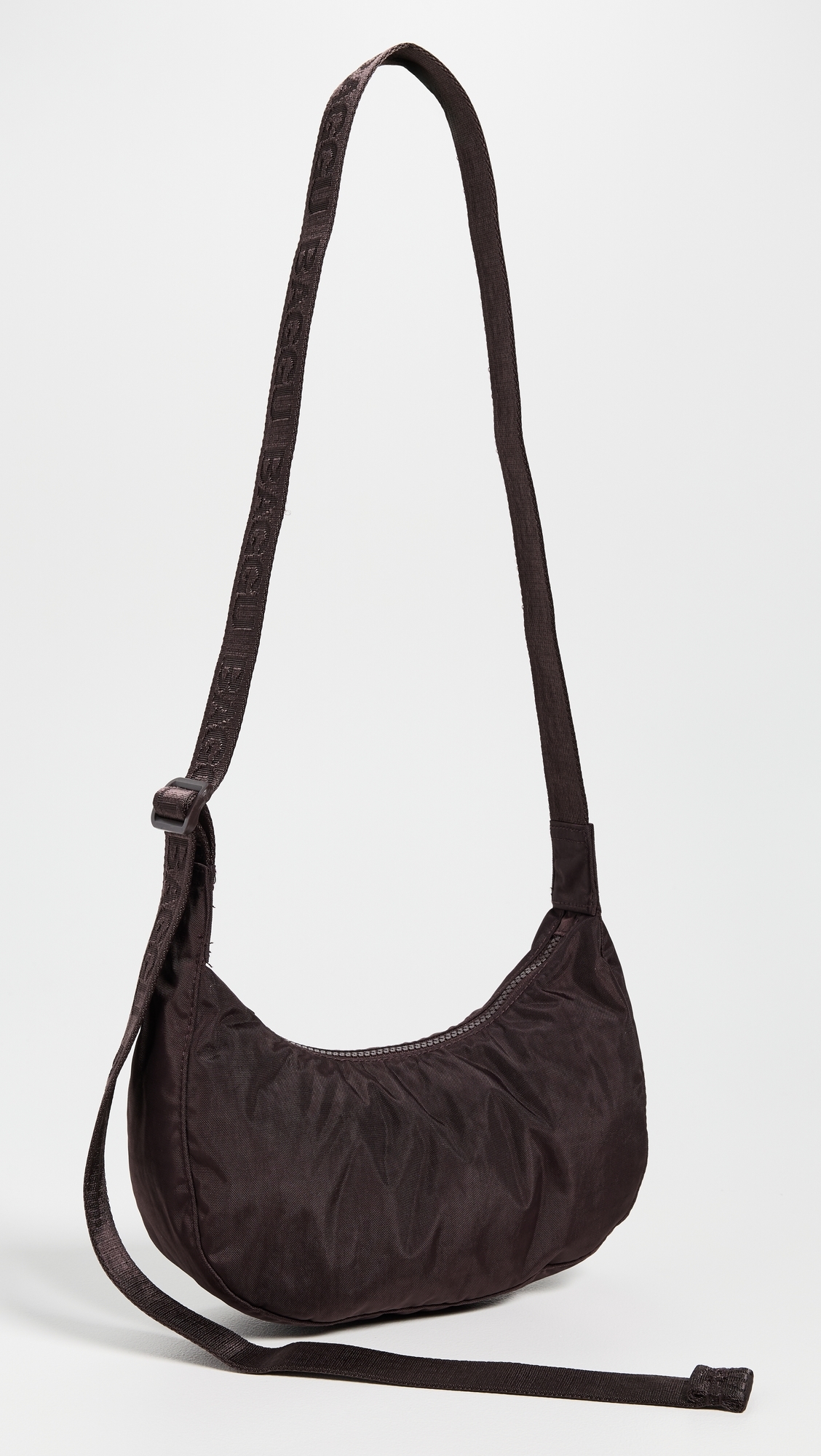 BAGGU Small Nylon Crescent Bag Chocolate Plum One Size