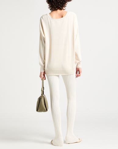 Woman Sweater Ivory Size L Cotton
