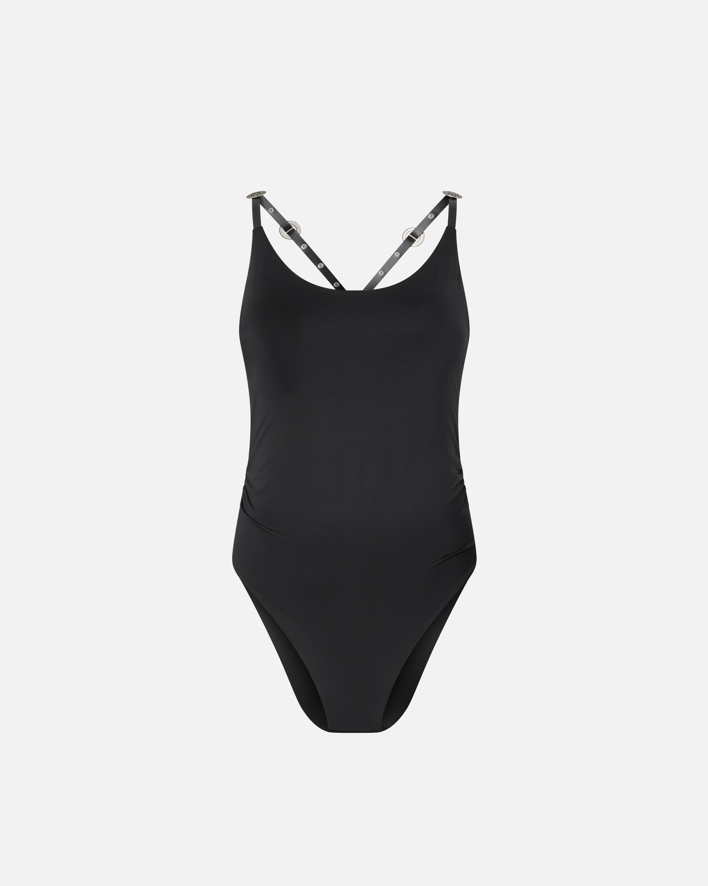 Bodysuit with crossed shoulder straps - L