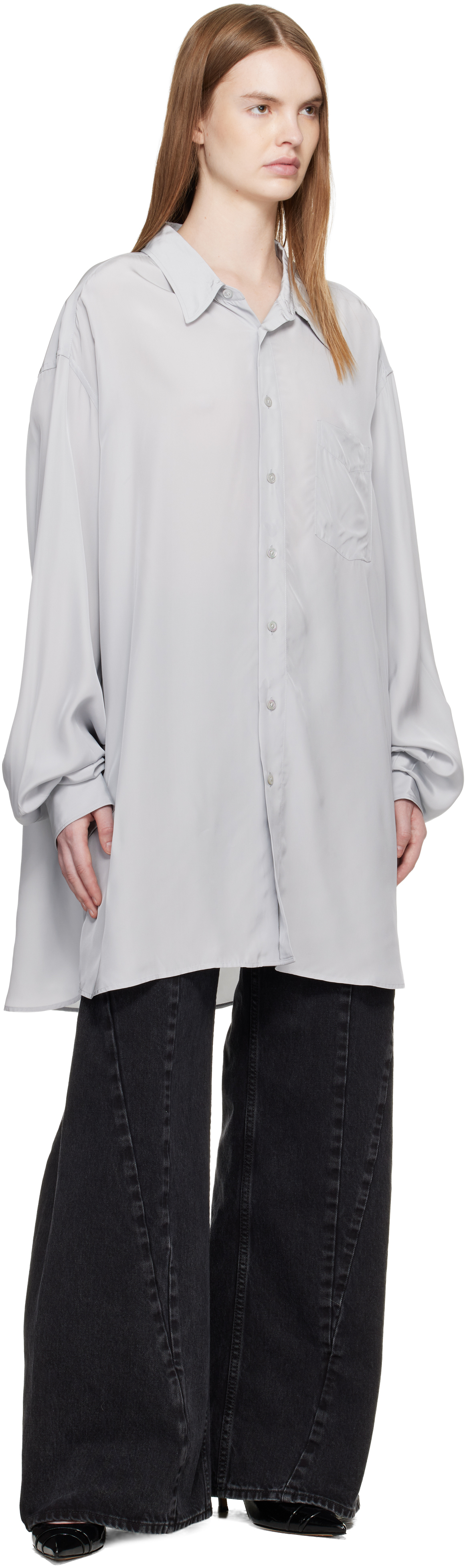 Gray Long-Sleeved Shirt