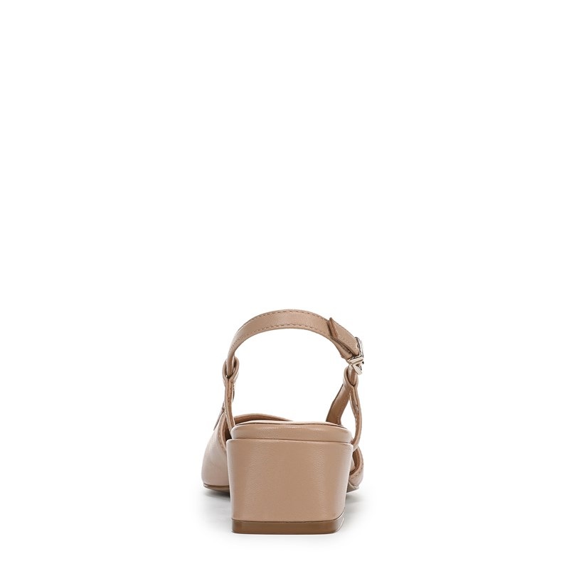 Harper Slingback Shoes, Crème Brulee Leather, 10.0M Block Heels, Strap