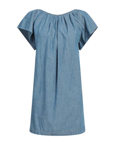 Woman Mini dress Blue Size 6 Cotton