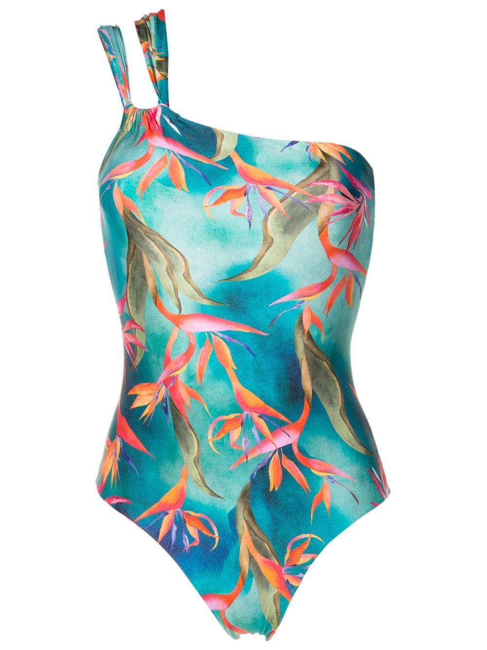 Miusha single-shoulder swimsuit - Blue