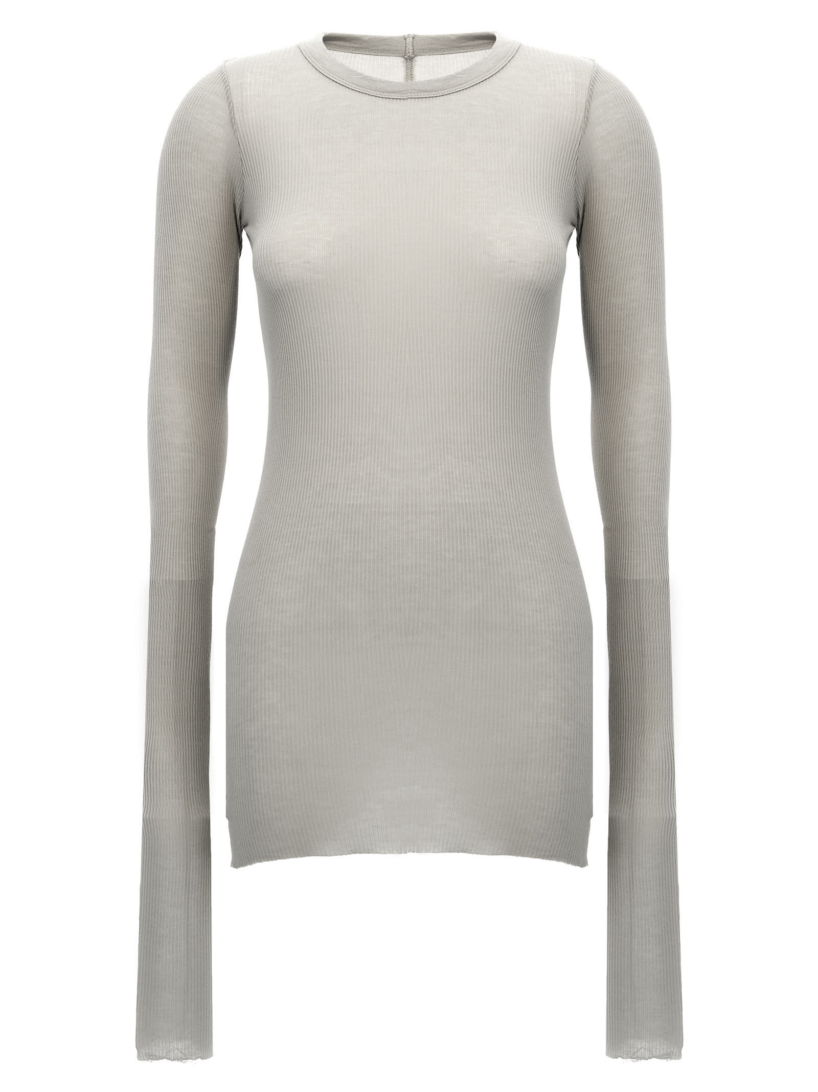 Rib Ls T T-Shirt Gray