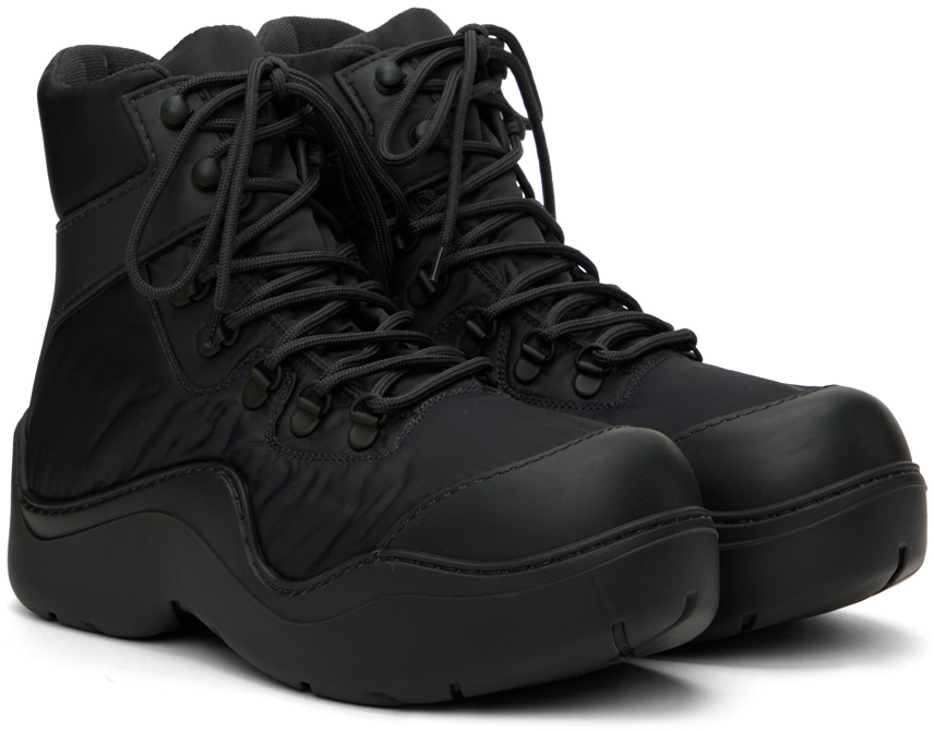 Black puddle bomber boots