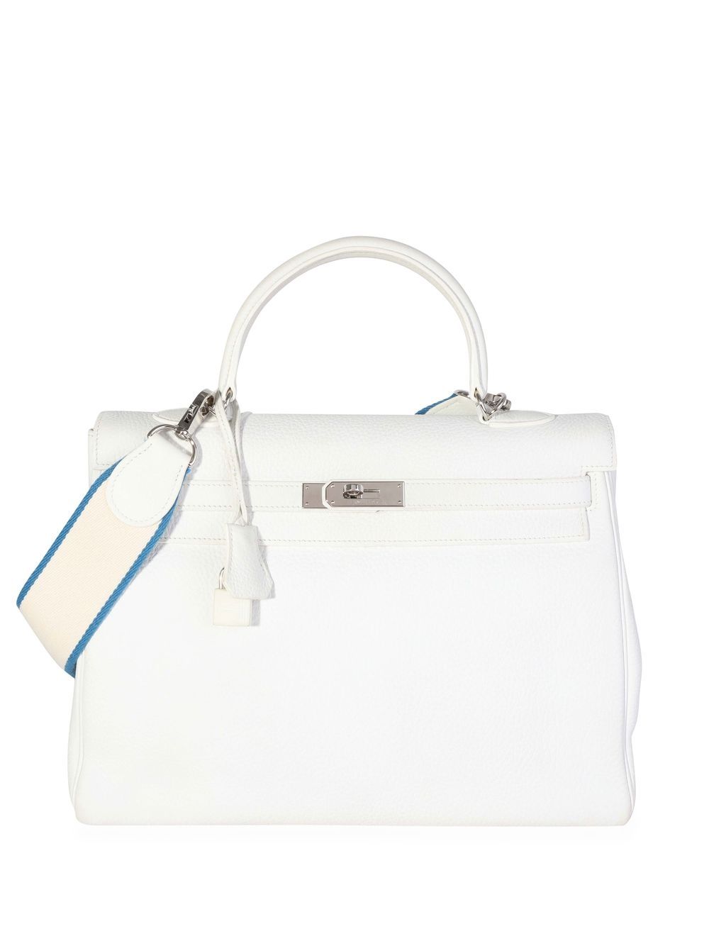 Pre-owned Kelly Retourné 35 two-way bag - White