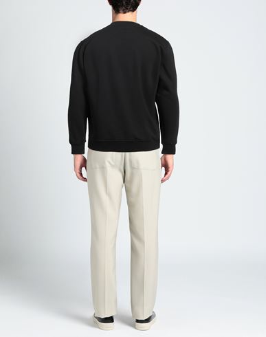 Man Sweatshirt Black Size L Cotton, Polyester