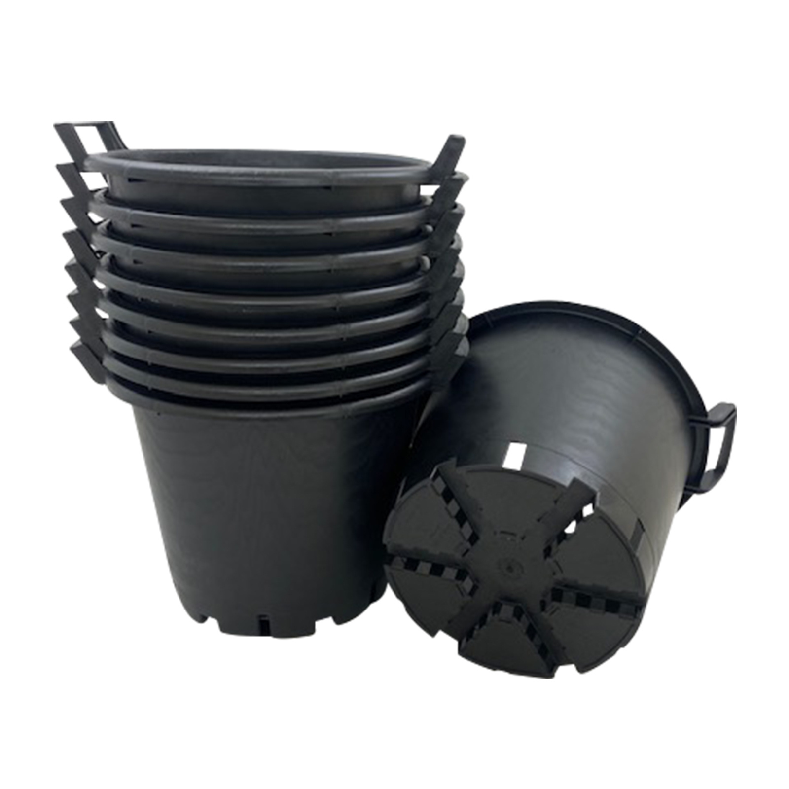 TEMU 9 X Heavy Duty 30l Large Garden Plant Pots Potato Containers Buckets pack 30 Litre Plastic Planters For Outdoor Plants - Planter Pots For