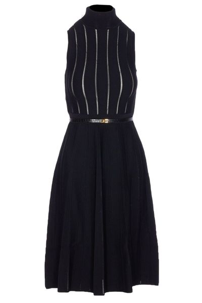 Elisabetta Franchi Openwork Weave Knit Dress