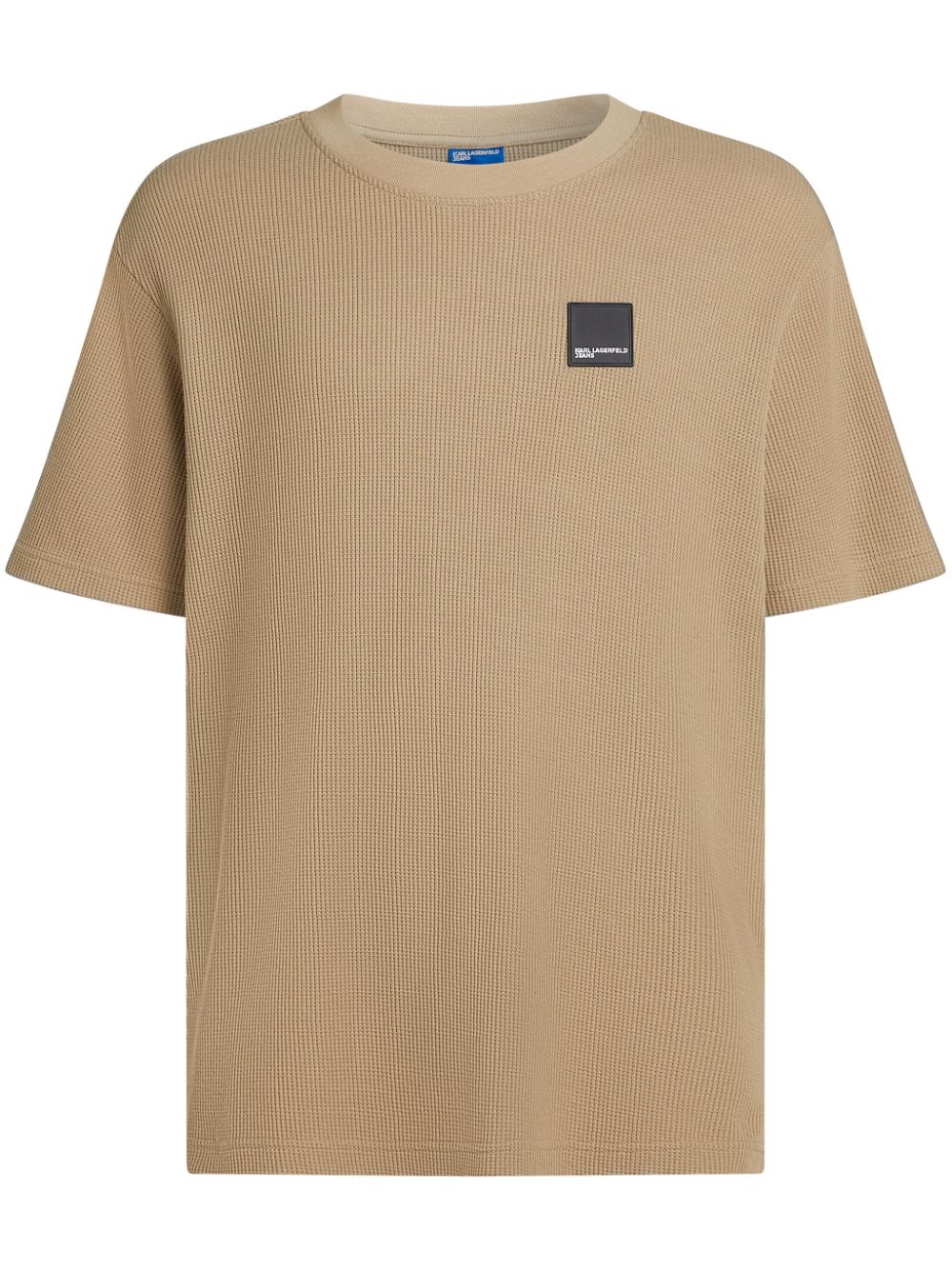Waffle-knit T-shirt - Neutrals