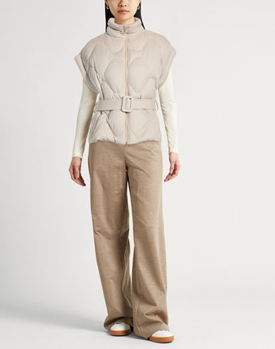Woman Vest Beige Size S Silk, Cashmere