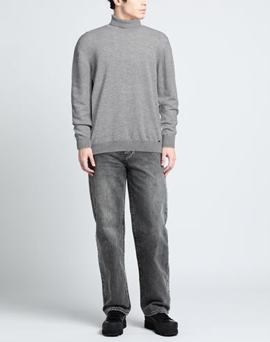 Man Turtleneck Light grey Size XXL Merino Wool, Cashmere