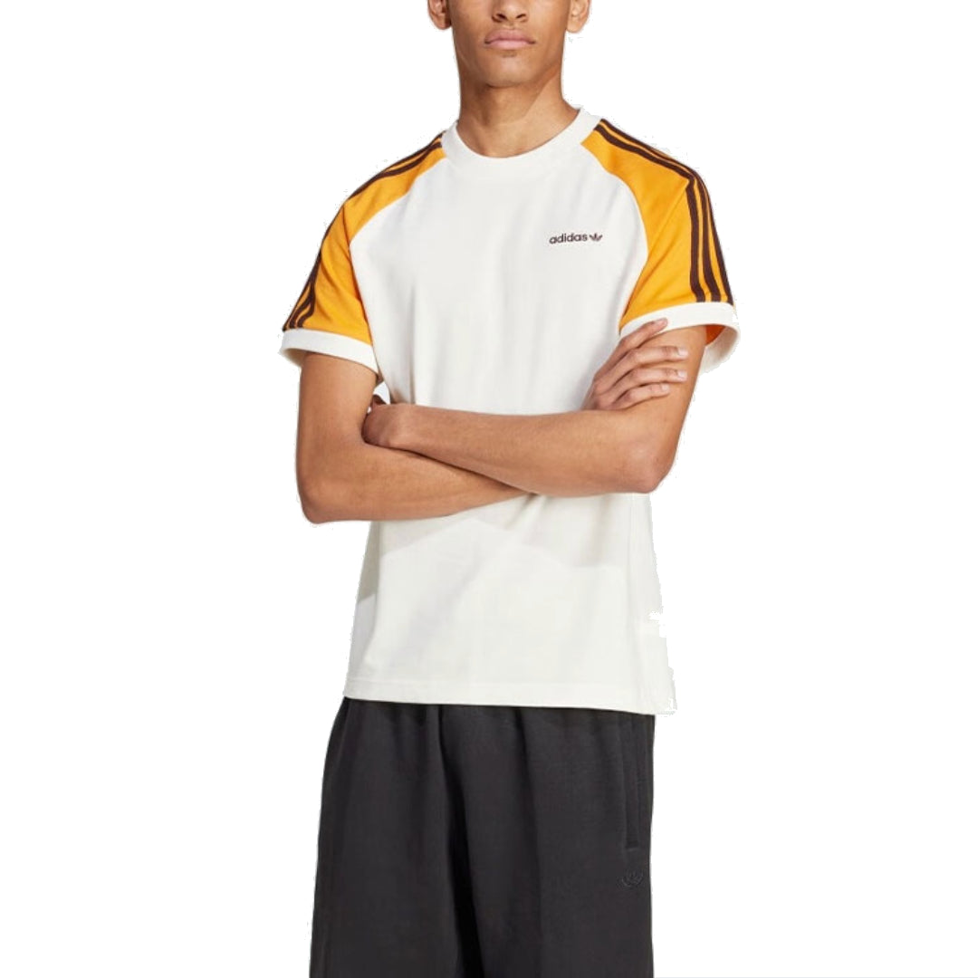Originals '80s Premium 3-Stripes T-Shirt 'White Yellow' Asia Sizing