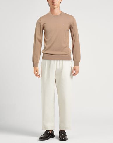 Man Sweater Camel Size XL Wool