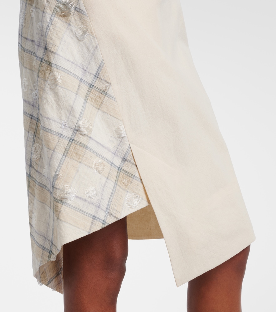 Infinity tartan cotton midi skirt