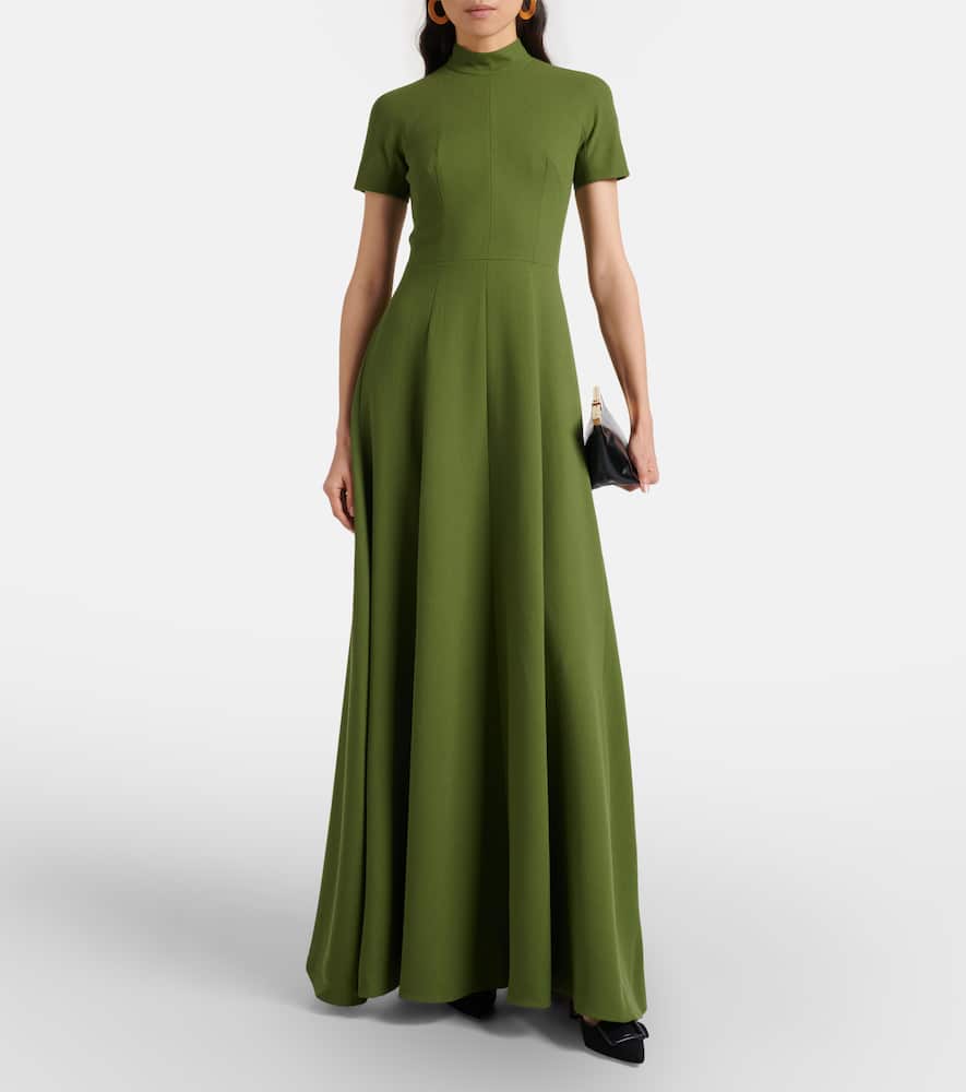 Malinda double-crêpe gown