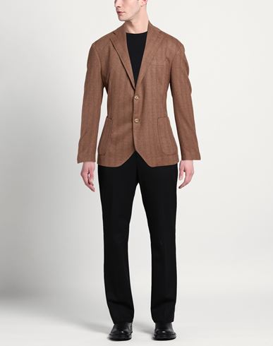 Man Blazer Light brown Size 36 Viscose, Polyester, Cotton, Elastane