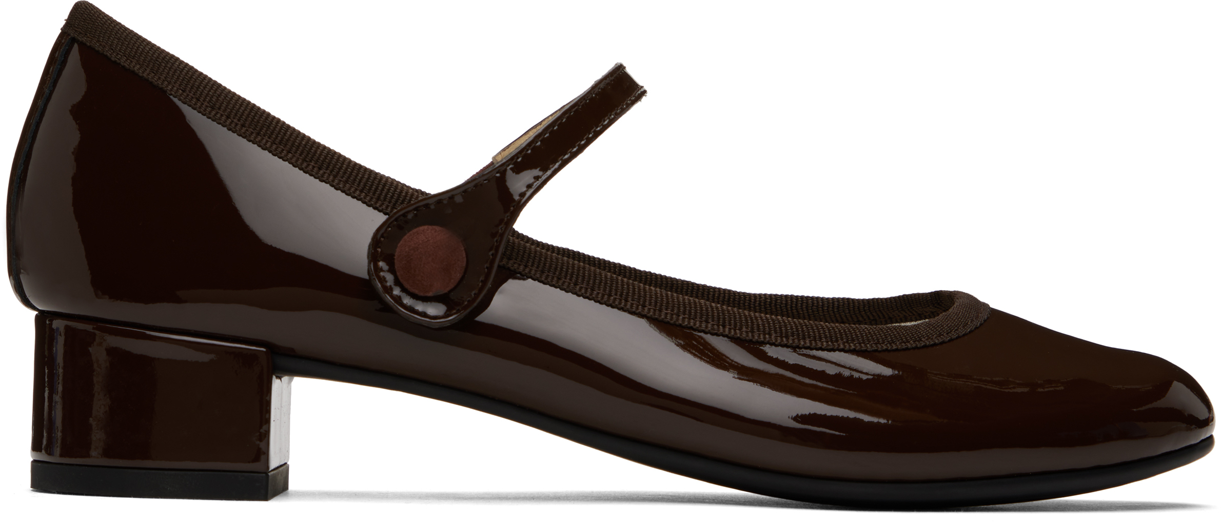 Repetto Brown Rose Mary Jane Heels