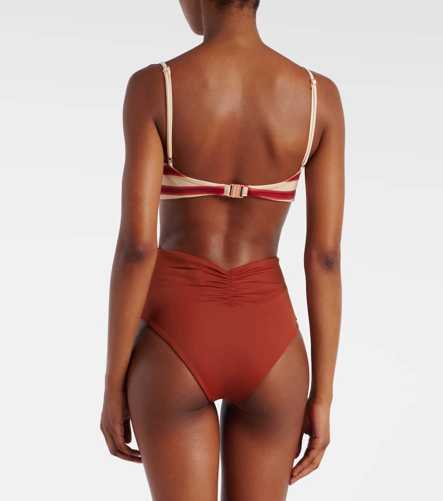 Johanna Ortiz Gathered high-rise bikini bottoms