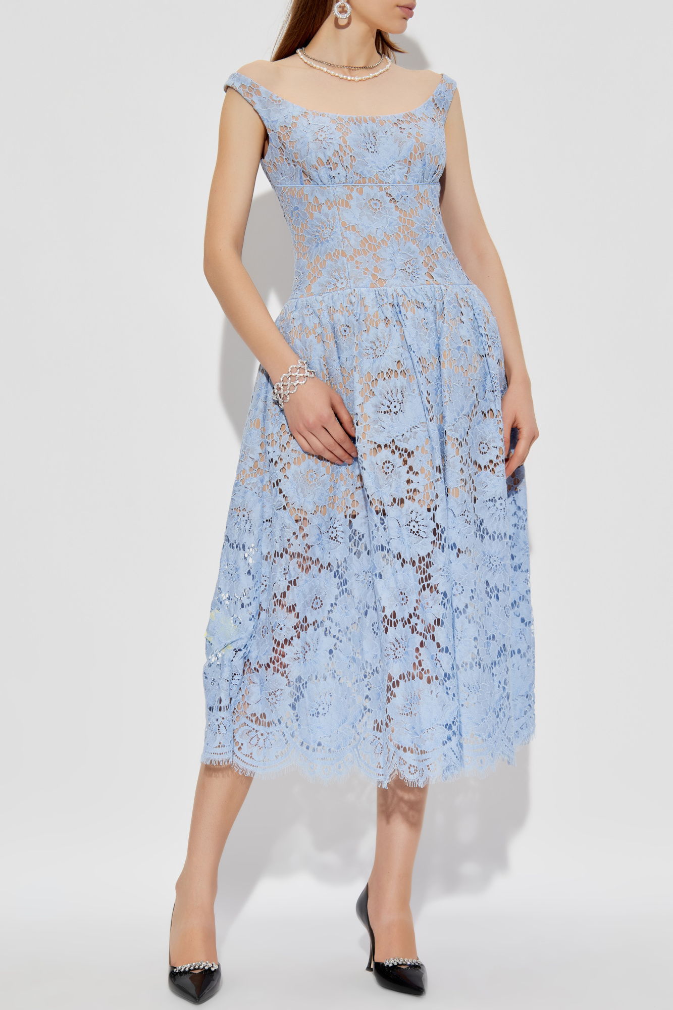 Lace Dress, Women's, Light Blue