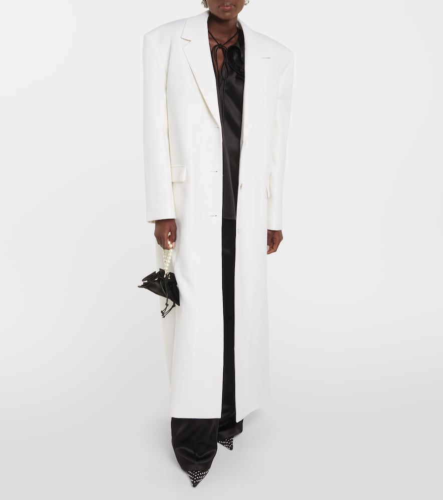Single-breasted wool coat