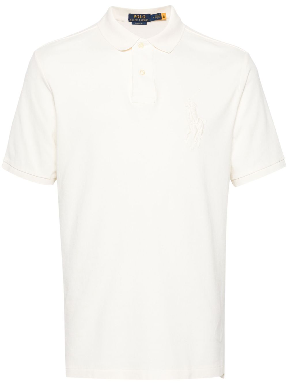 Polo Pony-embroidered polo shirt - Neutrals
