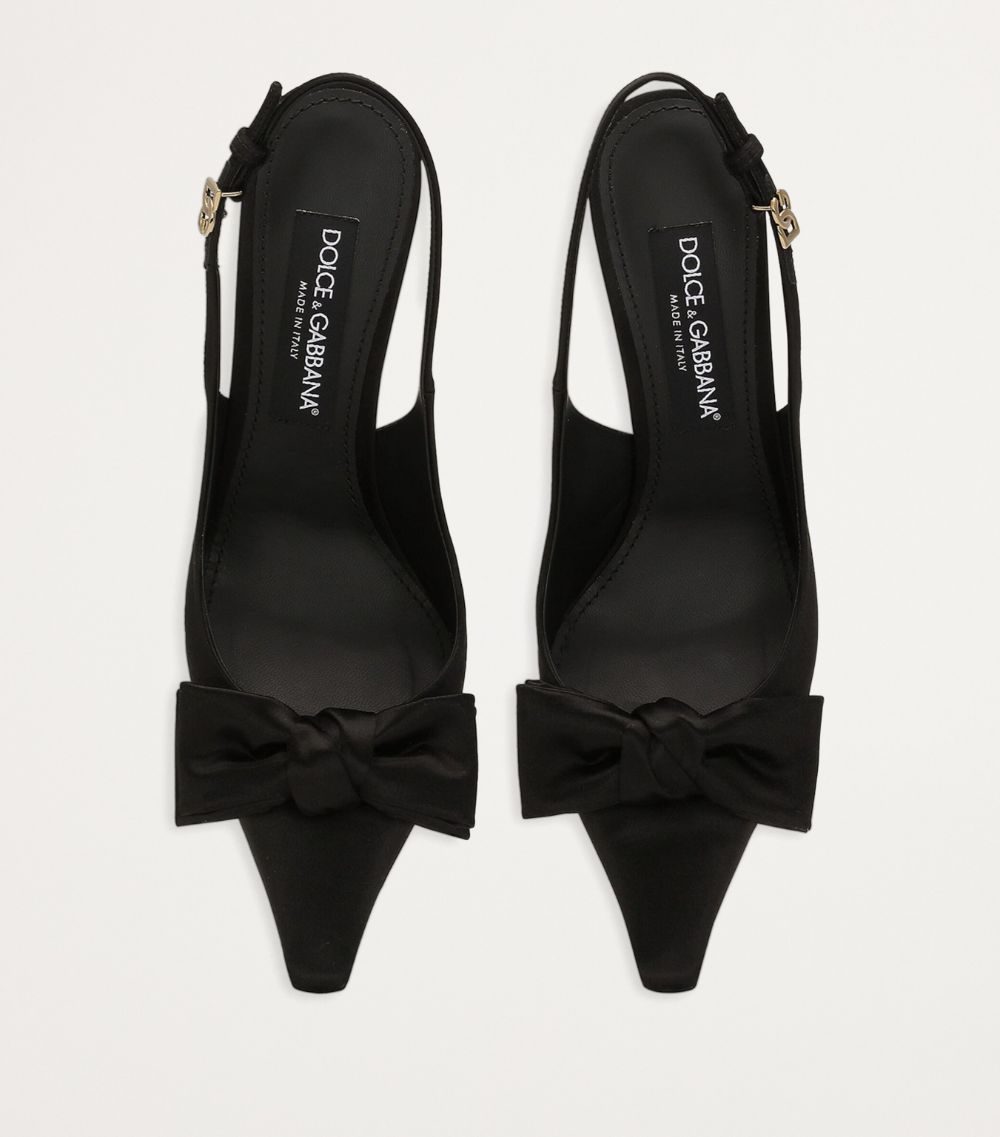 Satin Mun Slingback Pumps 105
