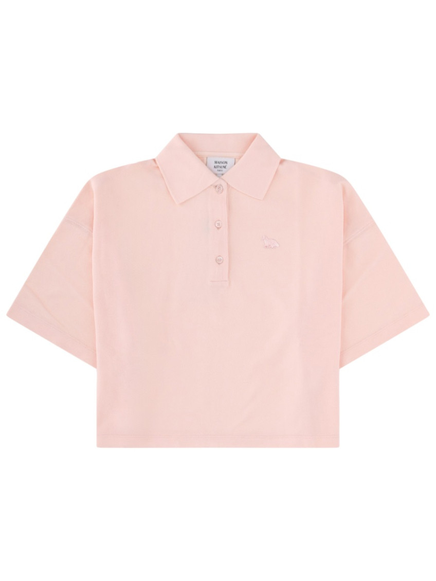 Pink Solid Shirt Collar Polo