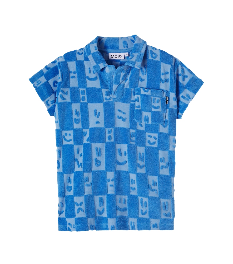 Randel cotton-blend terry polo shirt