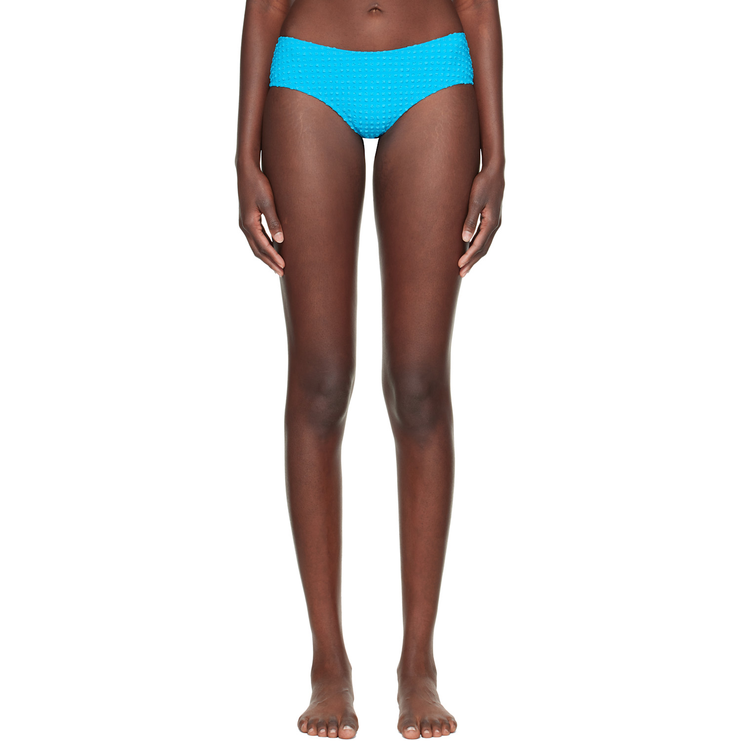 Blue Seersucker Bikini Bottom