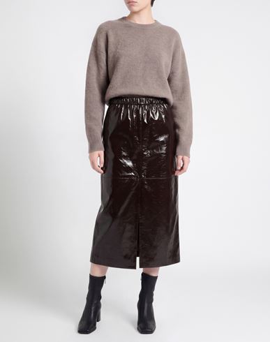 Chocolat Woman Midi skirt Dark brown Size 2 Lambskin