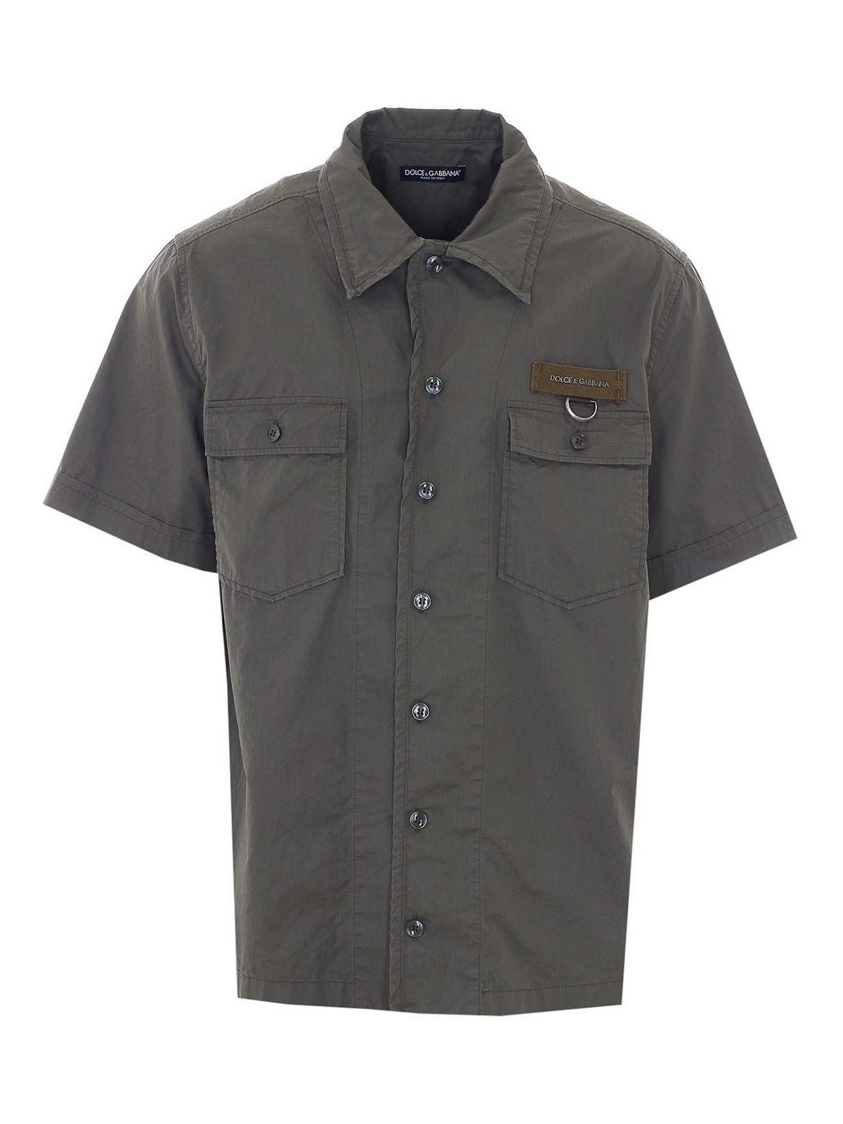 Grey Cotton Printed Shirt