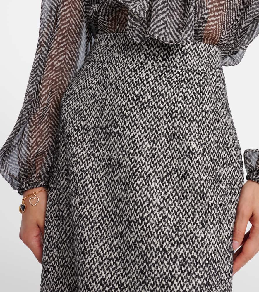 High-rise pencil skirt