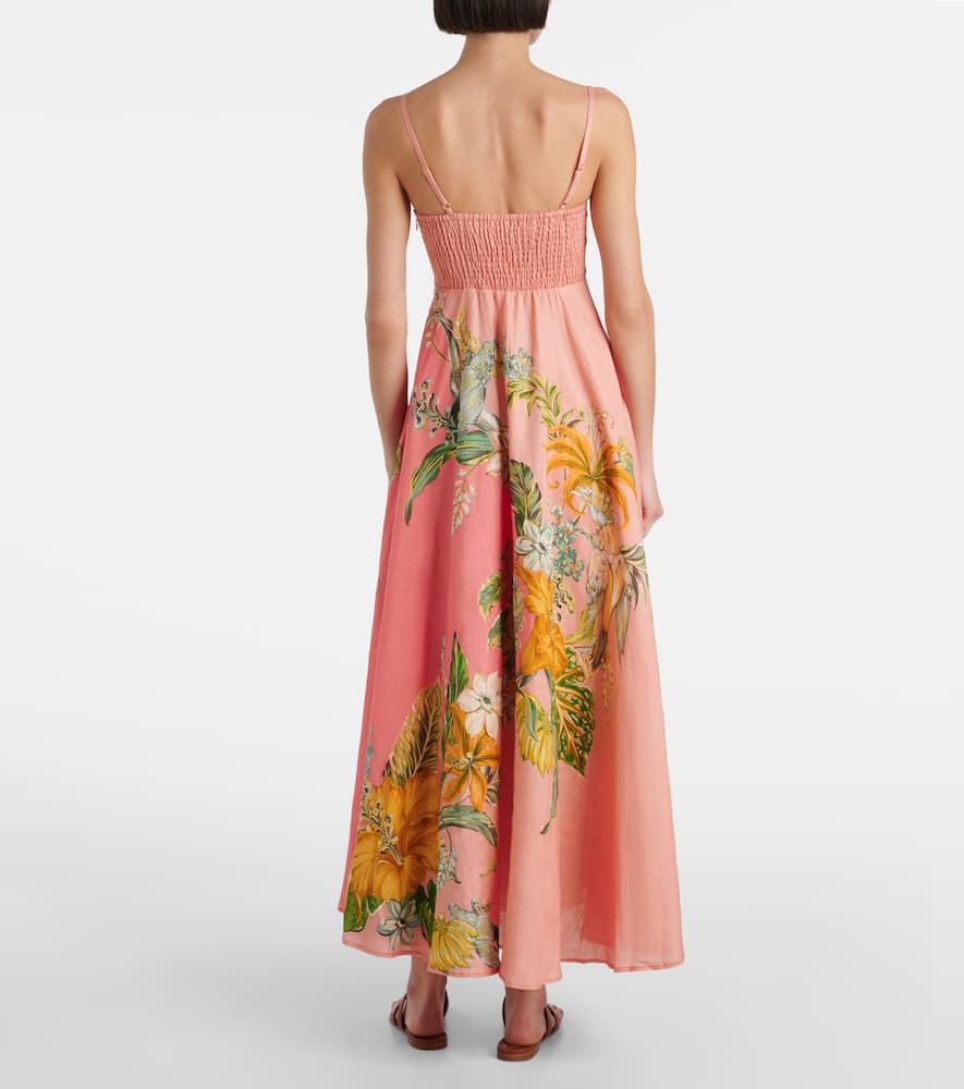 Alémais Anika floral linen maxi dress