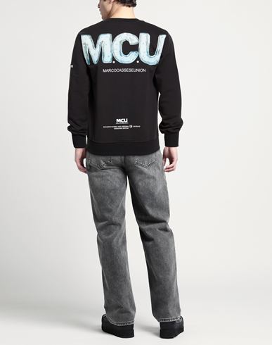 M. c.u. Marco Cassese Union Man Sweatshirt Black Size M Cotton, Polyester