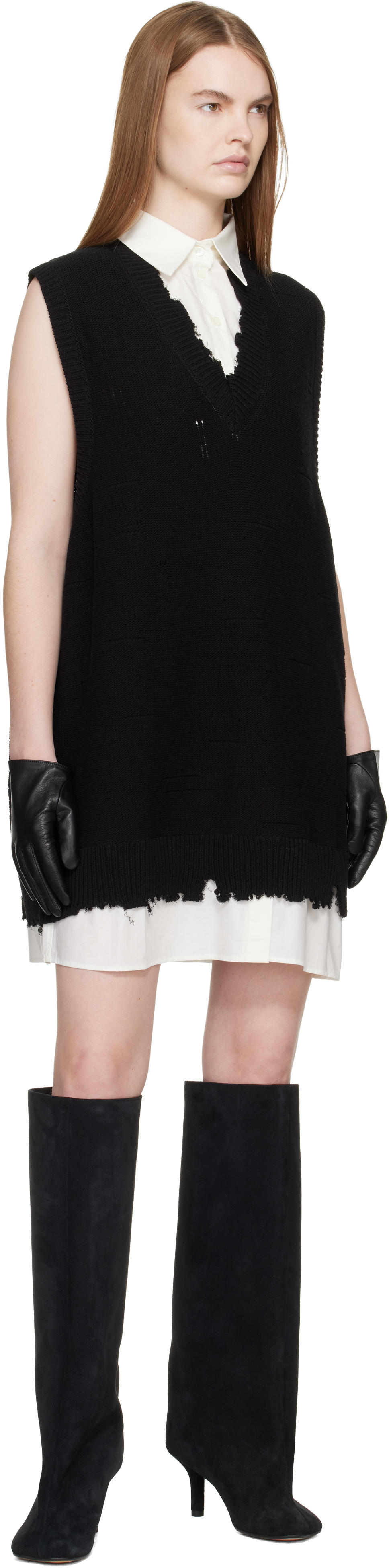 Black Suede Tall Boots
