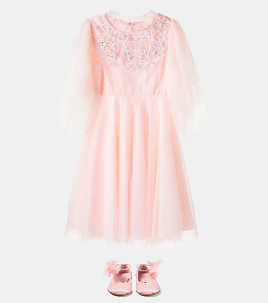 Tulip Twirl beaded tulle dress