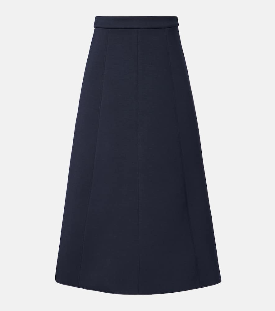 Brunate paneled midi skirt