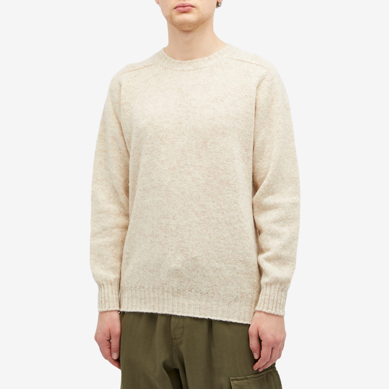 Men's Jamiesons of Shetland Crew Neck Jumper in White