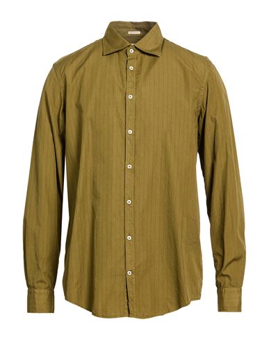Man Shirt Military green Size L Cotton