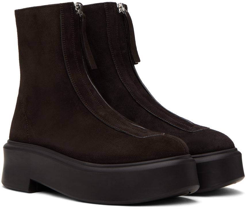 The Row Brown Zipped I Boots