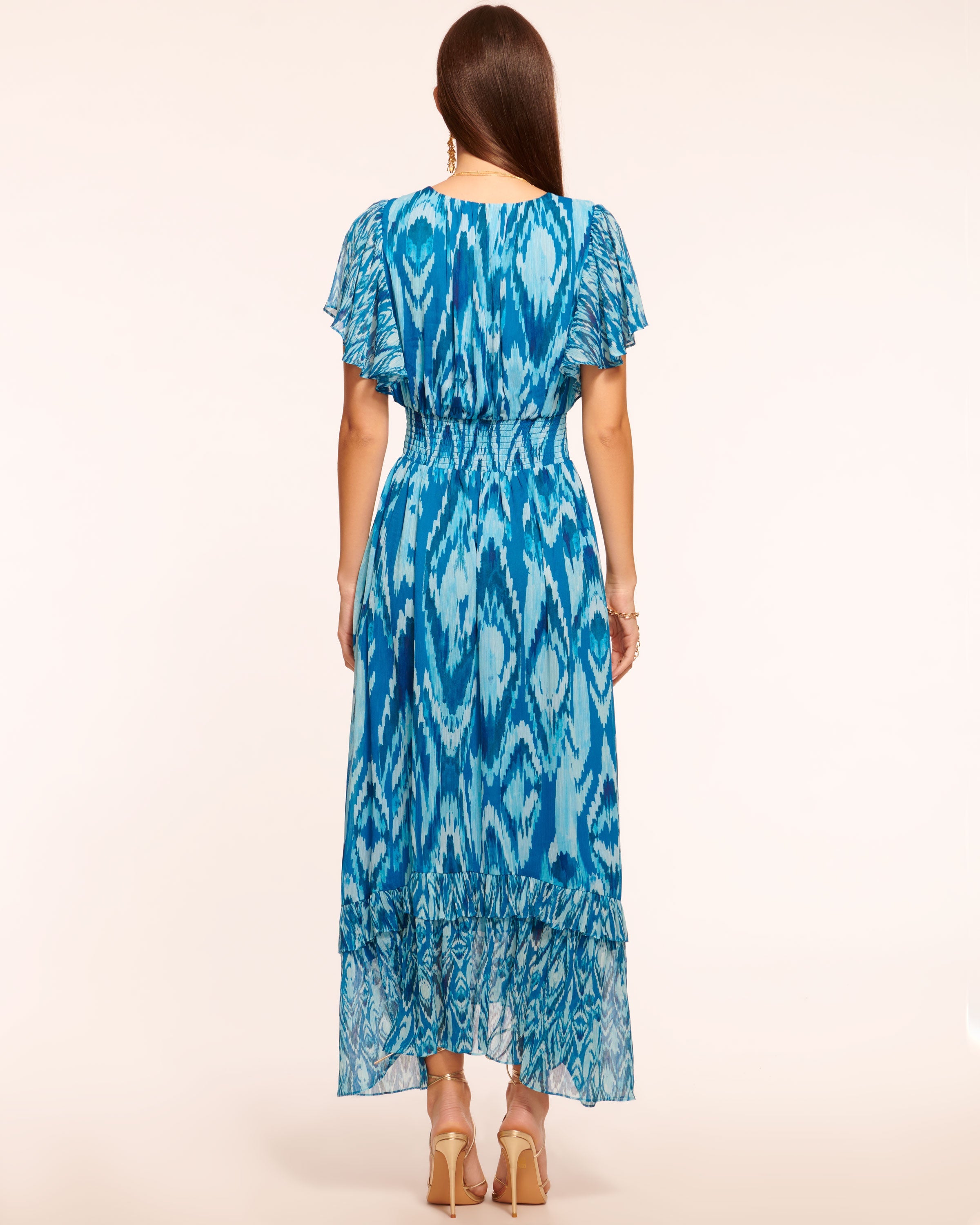 Joanie Short Sleeve Maxi Dress in Pink Petunia