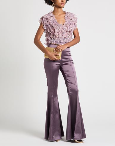 Woman Shirt Lilac Size 10 Silk