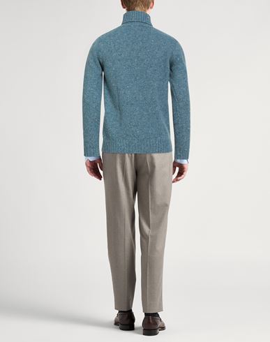Man Turtleneck Slate blue Size 40 Wool, Cashmere, Polyester