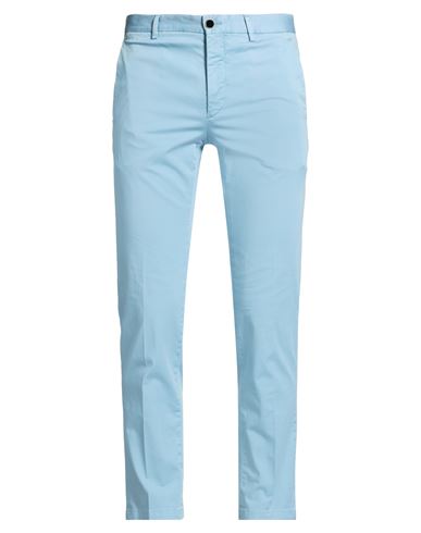 Man Pants Light blue Size 32 Cotton, Elastane