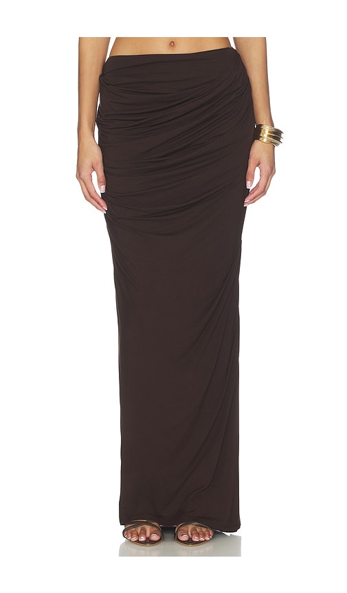 Entire Studios Drape Skirt in Chocolate. - M also in L, S