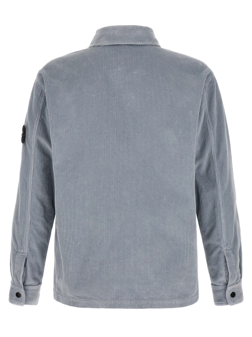 Grey Logo Corduroy Overshirt